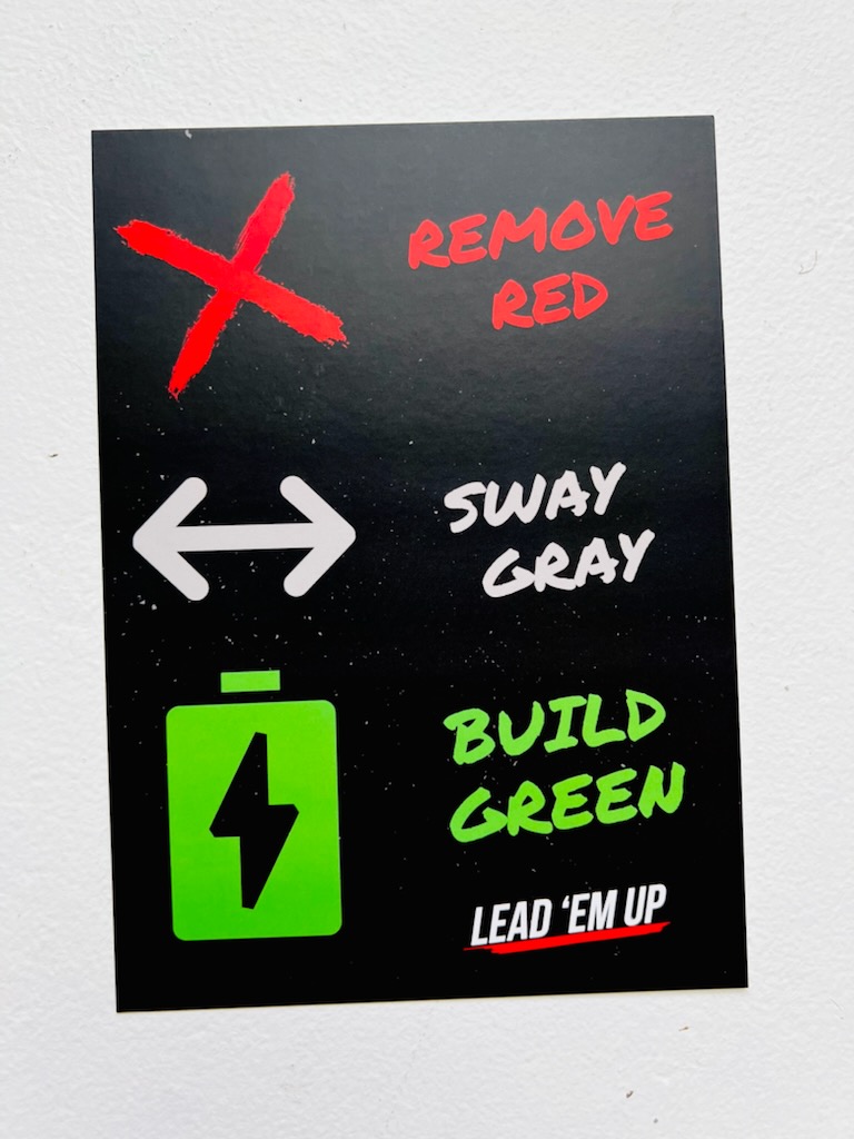 Locker Print – Remove Red, Sway Gray, Build Green